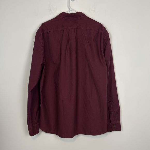 Men’s J Crew Factory Burgundy Garment Dyed Oxford Shirt. Size XXL. NWT - Picture 7 of 12